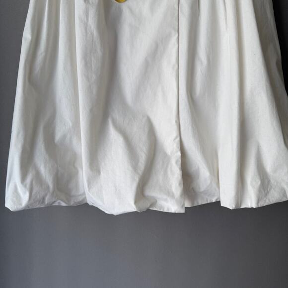 M2M sz 8 or L cream button down 100% cotton short sleeve fairy Coat - Picture 3 of 9